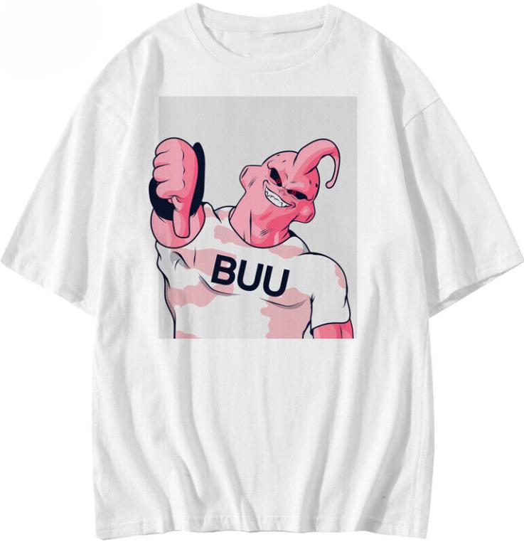 Majin Buu Thumbs Up T-Shirt, Anime DBZ Graphic Tee, Anime Merch, Majin Buu Shirt, Gift for Anime Fans, Sizes S - 3XL Cotton Menswear