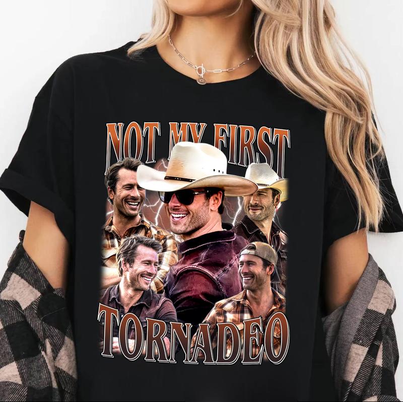 Not My First Tornadeo, Glen Powell Unisex Softstyle Vintage Shirt, Gift For Woman and Man Unisex T-Shirt
