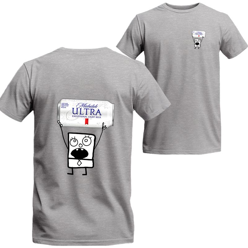Doodlebob Michelob Ultra Unisex T-shirt, Michelob Short Sleeve Tee, Unisex Shirt, Menswear Top, beer shirt, drinking shirt