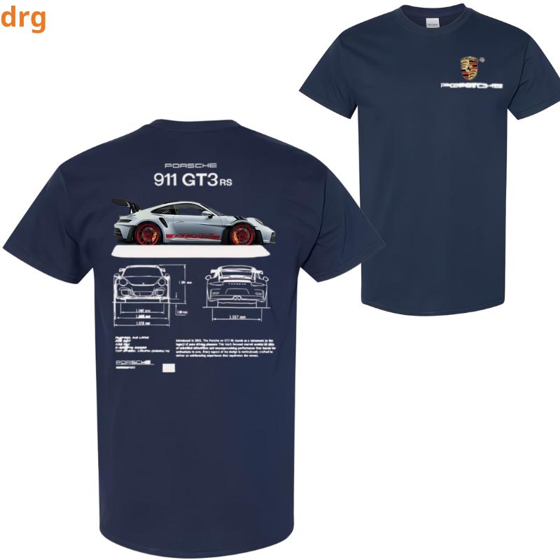 Porsche 911 GT3 RS Aesthetic T-shirt - Unisex T-Shirt for Fans Cotton Classic Menswear
