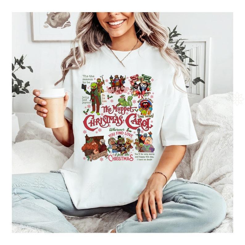 The Muppet Christmas Carol Sweatshirt, Vintage Merry Christmas Shirt, Cartoon Movies T-shirt, Kermit Gonzo And Friends Sweatshirt, Give for Men and fo