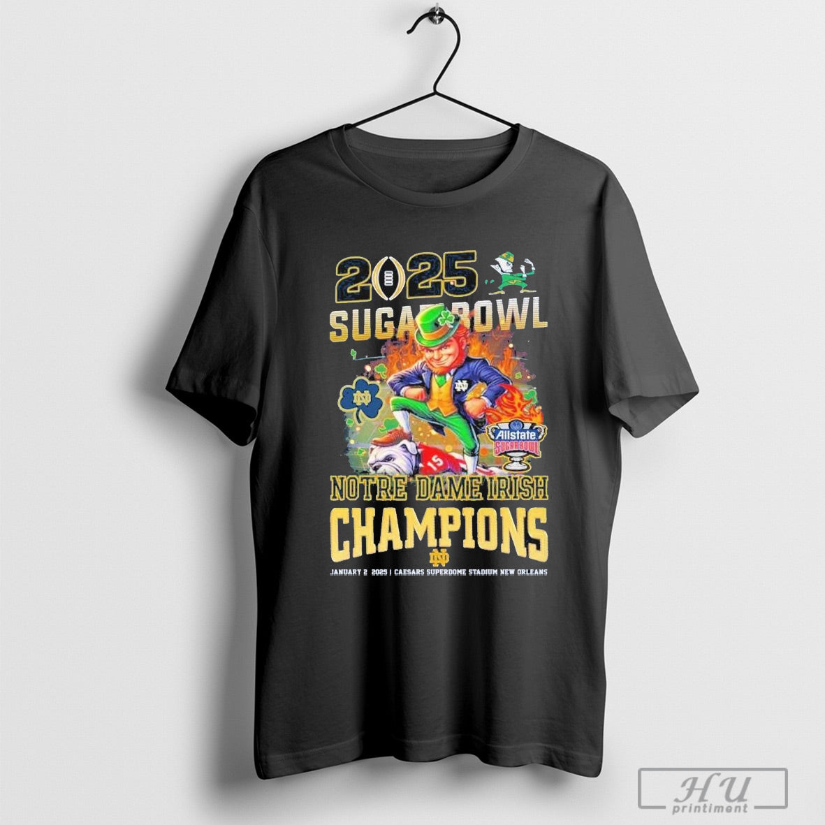Sugar Bowl Notre Dame Irish Figthitng Champions 2025 T Shirt