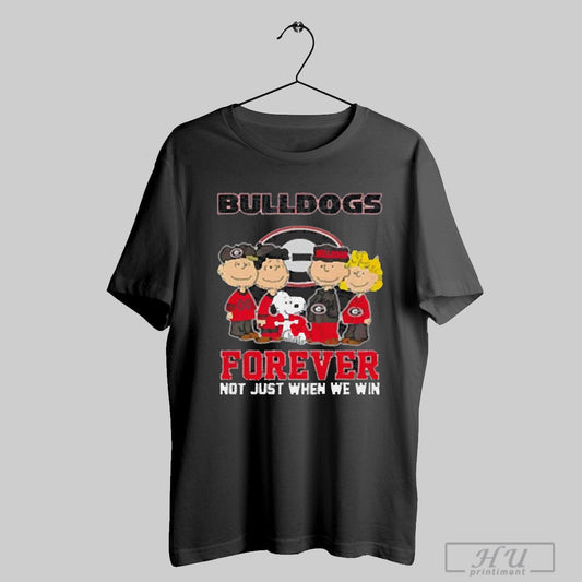 Snoopy And Friends Georgia Bulldogs Forever Not Just When We Win 2025 T Shirt