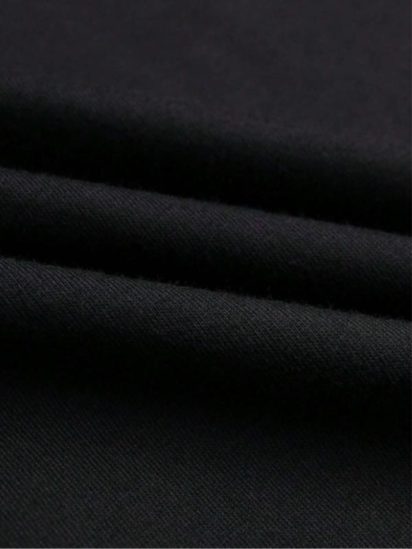 Men's Regular Fit Cross Graphic Round Neck Tee, Lips & Letter Print Short Sleeve T-shirt for Daily Wear, Fashion Casual Men's Clothes for All Seasons