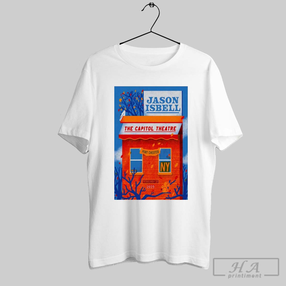 Poster Jason Isbell The Capitol Theatre Port Chester Ny February 20 2025 T Shirt