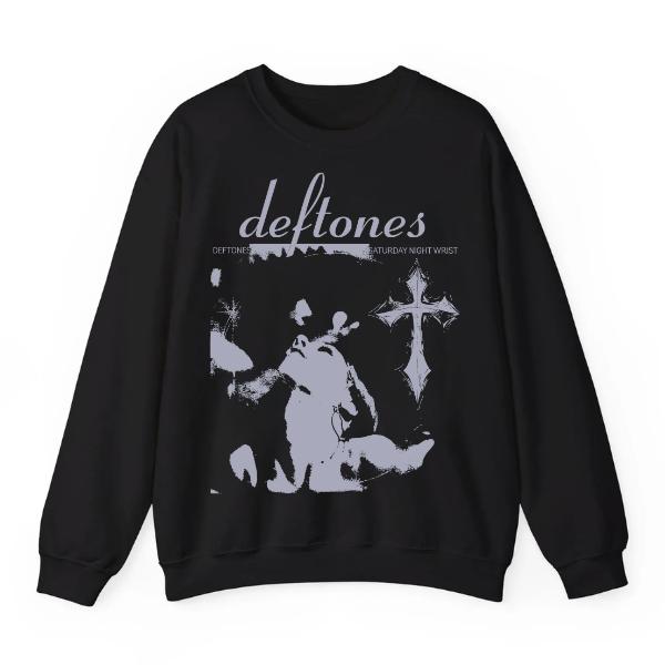 Deftones Tour Sweatshirt, Deftones Band Shirt, Rock Band Shirt Full Size Trending Sweatshirt Cotton Fabric