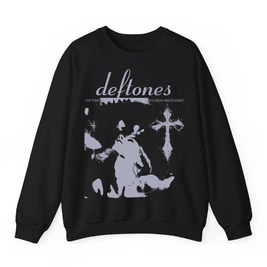 Deftones Tour Sweatshirt, Deftones Band Shirt, Rock Band Shirt Full Size Trending Sweatshirt Cotton Fabric