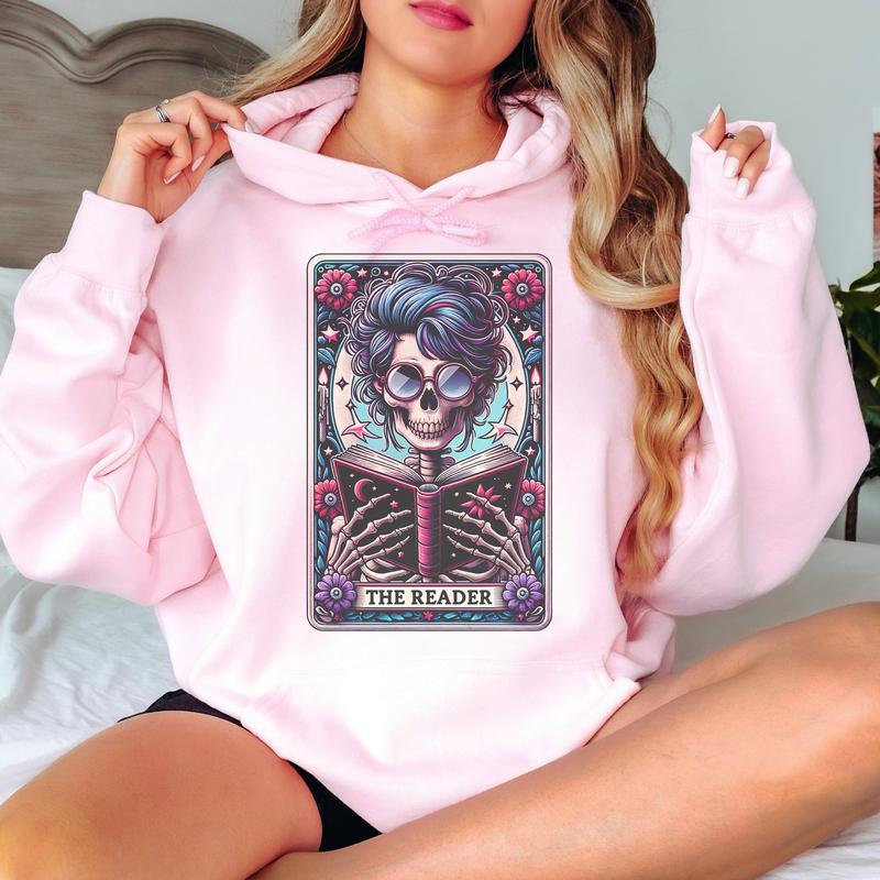 The Reader Tarot- Unisex Crewneck Sweatshirt - Print is Sublimation, Christmas Crewneck, Gift Idea, Relaxed Fit, Casual Apparel