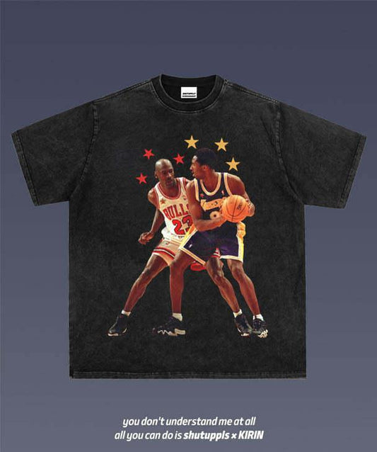 MICHAEL VS KOBE 1.11 VINTAGE TEE  MEN'S GRAPHIC T-SHIRT SWEATSHIRT HOODIE  GIFT FOR FAN