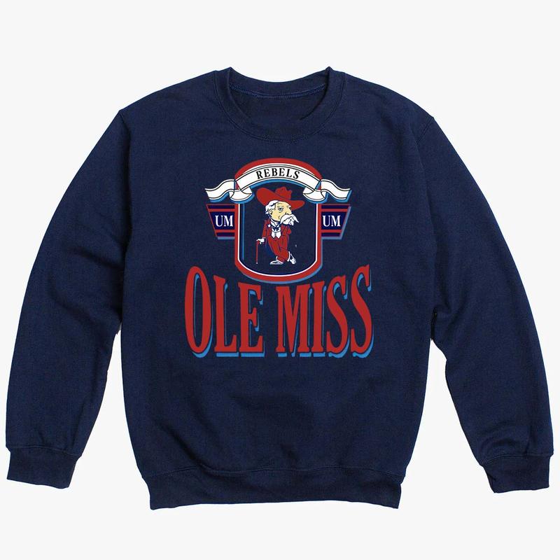Vintage 90s Ole Miss Rebels University Unisex t-shirt, sweatshirt, hoodie Cotton Menswear