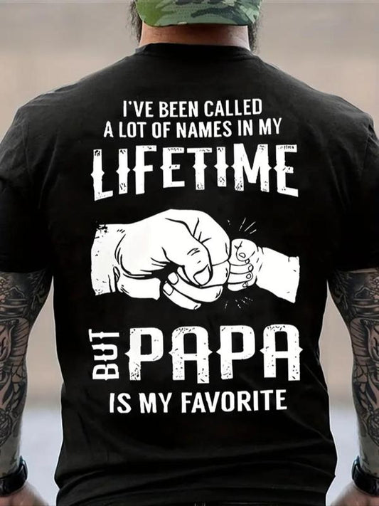 Men's Round Neck Graphic Tee, Summer Letter Print Short Sleeve Casual T-Shirt, Chic Streetwear Top for Men, Comfortable Hot Weather Clothing