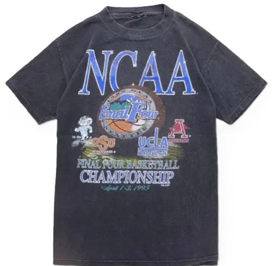 1995 NCAA Final Four Championship Vintage t-shirt Menswear Top Underwear Tshirt Streetwear Man Tropical Crewneck Shortsleeve Round Neck Casual
