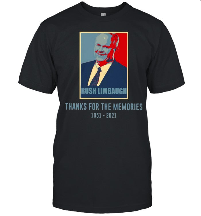 Rush Limbaugh Thanks For The Memories 1951 2021 Vintage shirt
