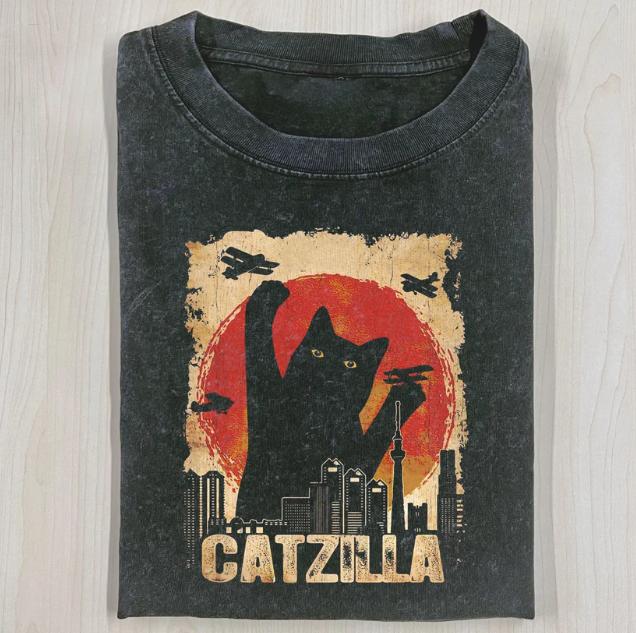 CATZILLA SHIRT, Funny Halloween Shirt, Unisex T-Shirt, Gift For Men Women