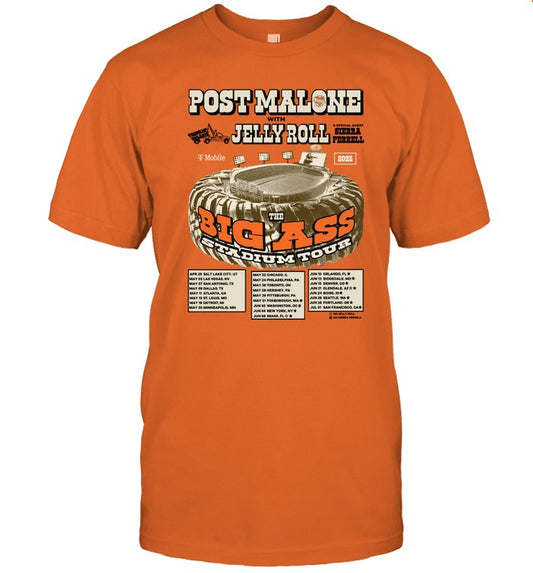 Limited Post Malone The Big Ass Stadium Tour 2025 T-Shirt