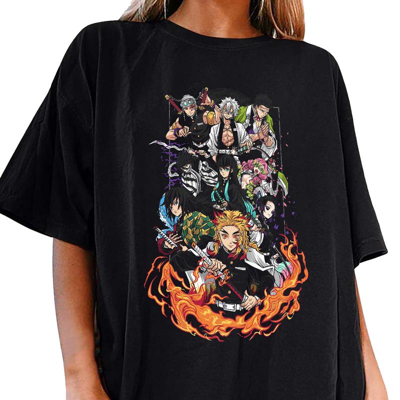 Hashira team t-shirt, Demon Slayer main characters shirt, Kimetsu No Yaiba t-shirt, anime sweatshirt hoodie, Tanjiro shirt, Rengoku t-shirt