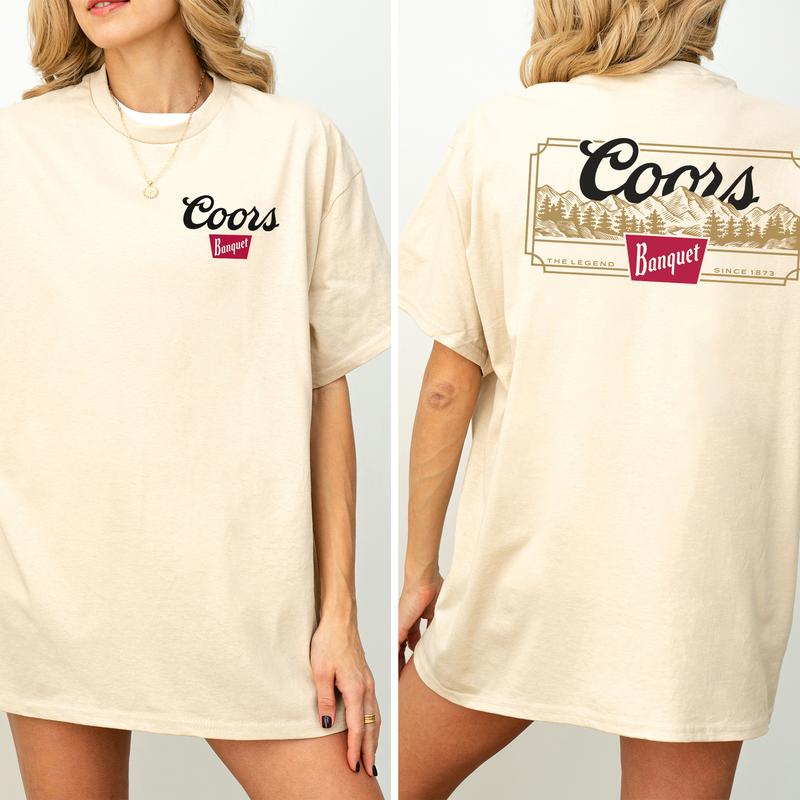 Vintage Coors Banquet Rocky Road Shirt 2-Sided, Coors Banquet Graphic Printed Tee, Summer Drink Tee, Drinking Tshirt, Soft Cotton Fabric T-shirt, Over