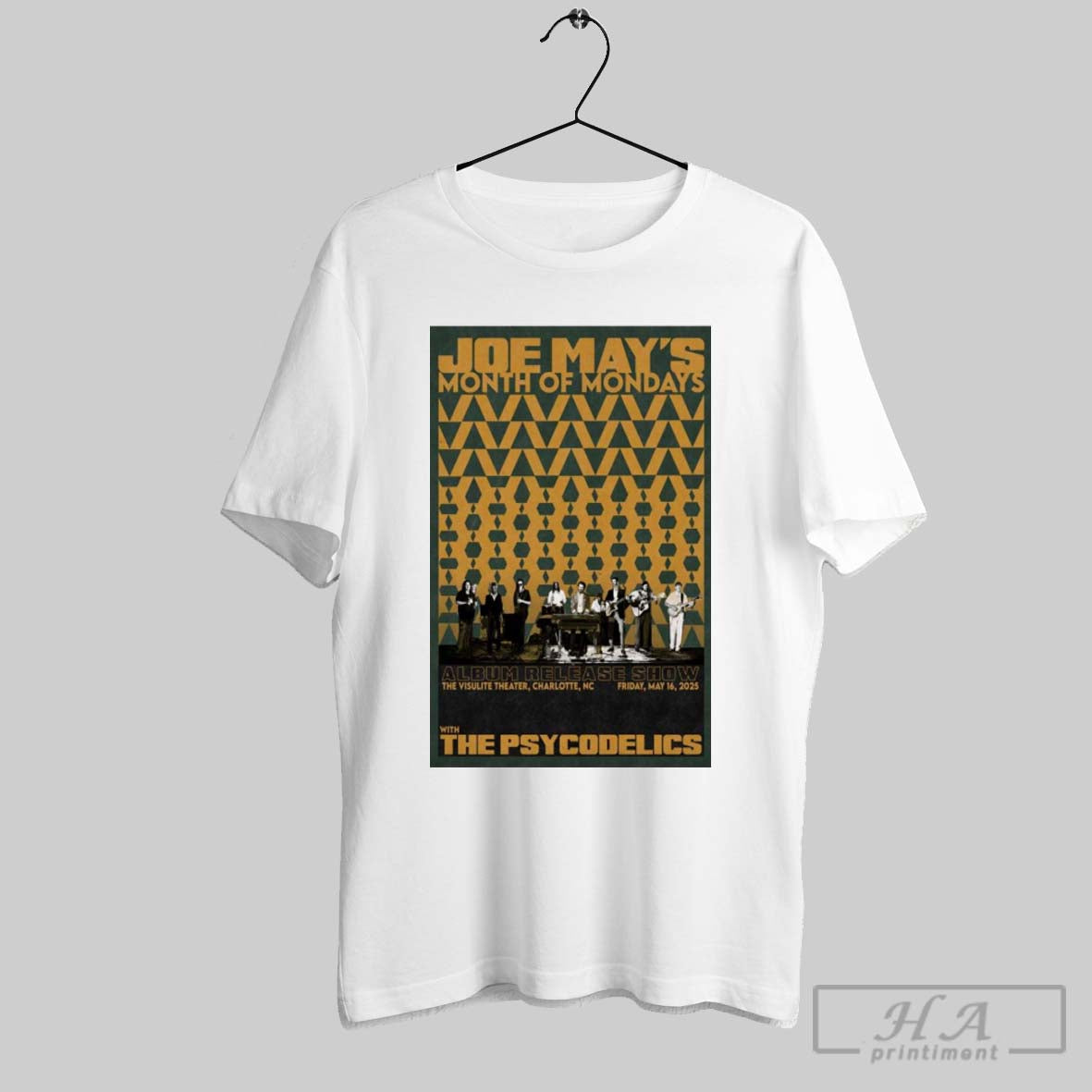 Poster Joe May With The Psychedelics May 16 2025 Visulite Theatre In Charlotte Nc T Shirt