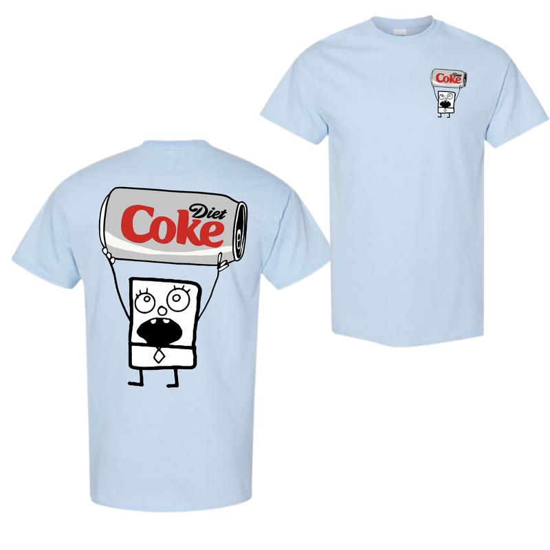 Doodlebob Diet Coke 2-Sided Hoodie, Sweatshirt, and T-Shirt - Funny Full-Color Unisex Design for Summer, Perfect for Men and Women, Great Gift for All.