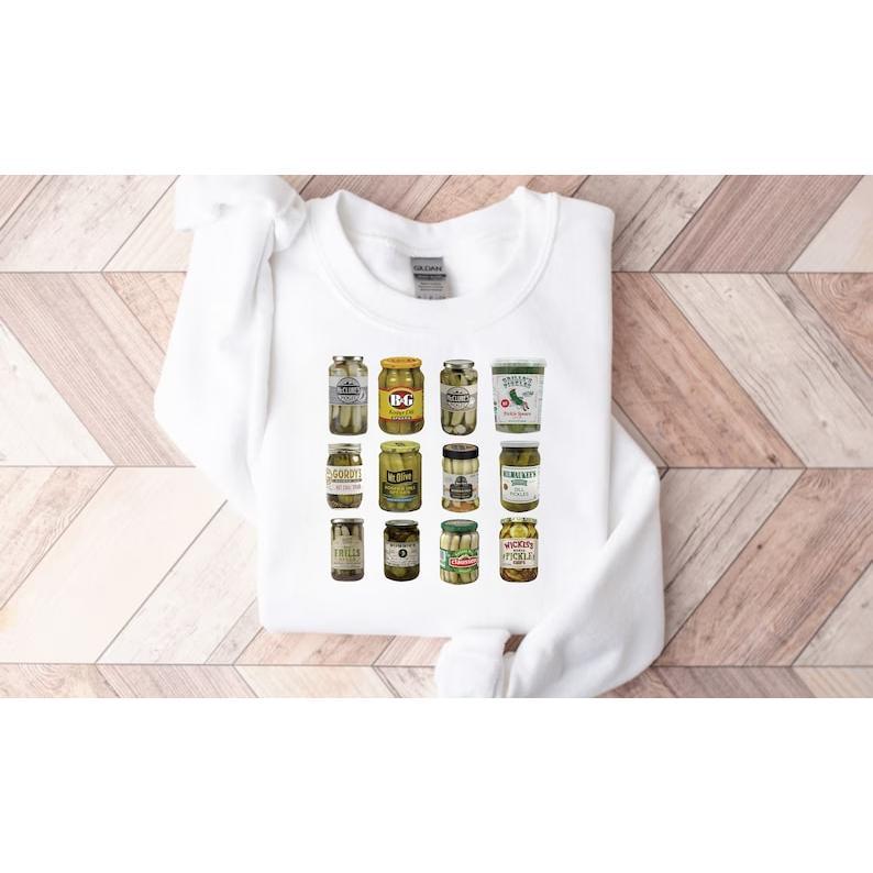 Vintage Canned Pickles Sweatshirt, Pickle shirt, Pickle Crewneck Sweatshirt, Pickle Lovers Hoodie, Pickle Crewneck Sweatshirt, Canning Shirt Cotton Fa