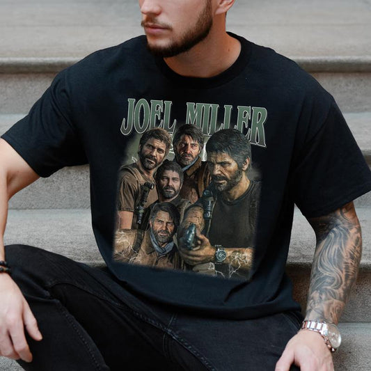 Joel Miller The Last Of Us Vintage T-Shirt, TLOU Retro Style Shirt, Joel Miller Gift For Movies Lovers, Characters in Game Sweatshirt, Hoodie