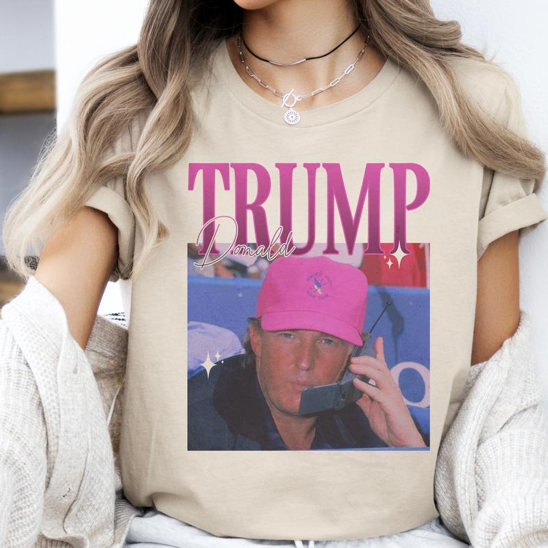 Trump Election Tees President Daddy's Home Thug Life Tshirts Political USA T-Shirts MAGA Tees Pink Policial Tops Womens Election Tees Presidential Tru
