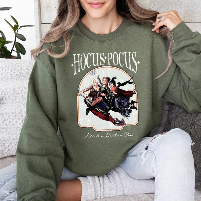 Vintage Hocus Pocus Sweatshirt, Hocus Pocus Shirt, Sanderson Sisters Sweatshirt, Halloween Party Shirt, Cute Halloween Outfit, Witch Sweatshirt, Hallo