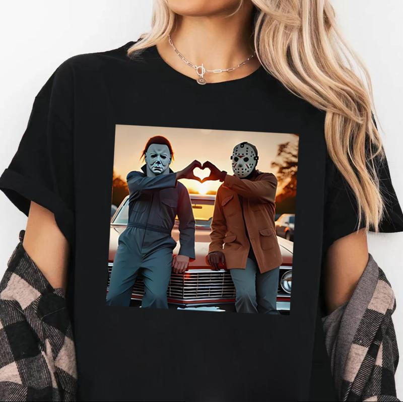 Heart Hand Killer Horror Movie Shirt, Friends Horror Characters Shirt, Funny Halloween, Horror Movie Killers Shirt, Hot Halloween, Friends Horror