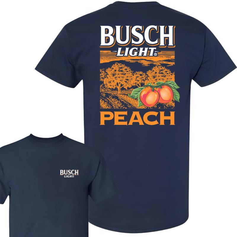 Busch Light Peach Scenic 2 Sides T-shirt, Busch Light Unisex T-shirt Full Color For Men, For Women, Busch Light Beer Tshirt