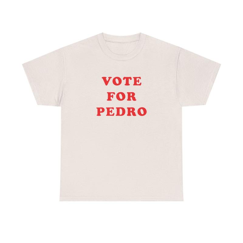 Vote for Pedro Unisex Heavy Cotton Tee - Napoleon Dynamite Shirt - Funny Shirt - Comedy Shirt - Movie Shirt - Gift for Men and Women Casual Classic Menswear Retro Streetwear