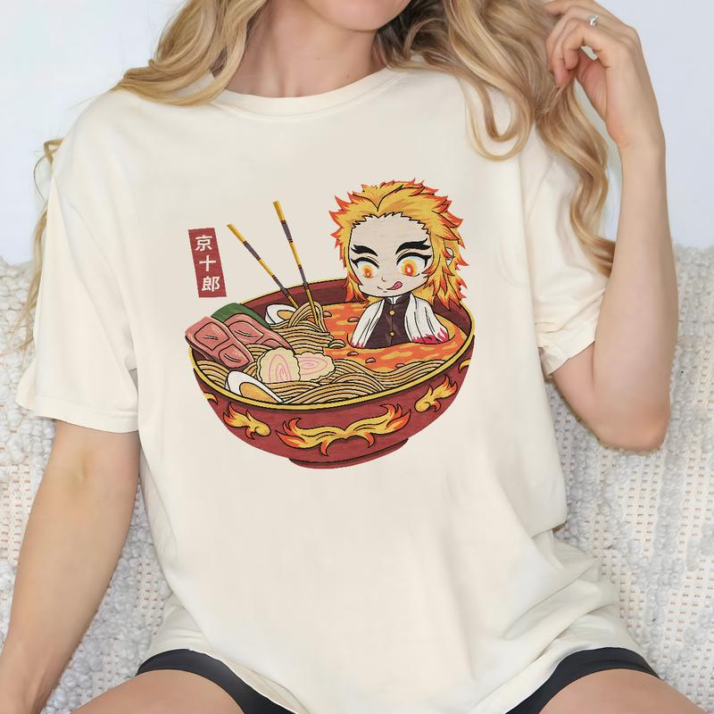 Ramen Rengoku Kyojuro Demon Slayer characters shirt, Kimetsu No Yaiba t-shirt, anime sweatshirt hoodie, Tanjiro shirt, Rengoku t-shirt