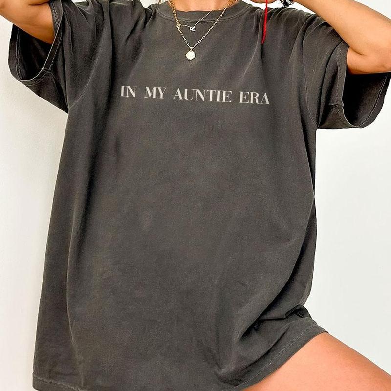 In My Auntie Era Shirt, Aunt Comfort Shirt, Aunt Era Shirt, Funny Auntie Gift, Retro Aunt Shirt, Promoted To Aunt, Birthday Gift For Aunt, Cool Aunt Club, Promoted To Auntie, Aunt Women Top