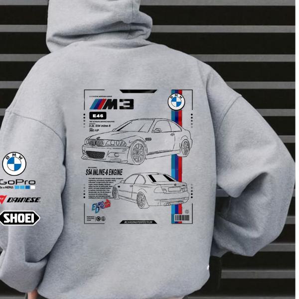 Classic Bimmer M3 E46 Hoodie, Unisex, Menswear, Street Racing men Shirt, Car Hoodie, Boyfriend Gift