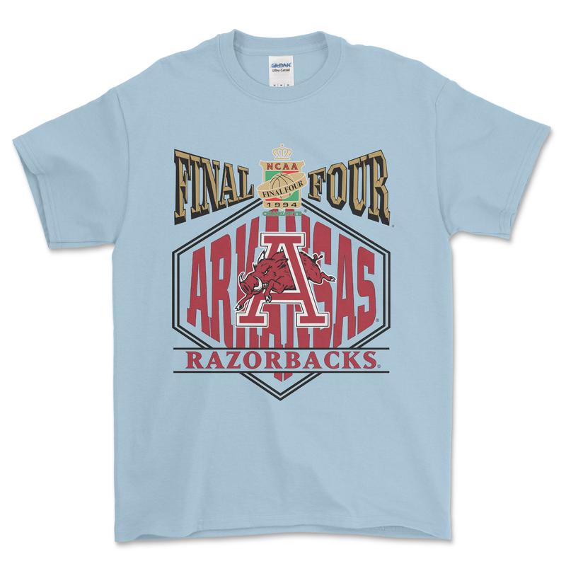 1994 NCAA Final Four Arkansas Championship T-Shirt, graphic vintage sports tees for men