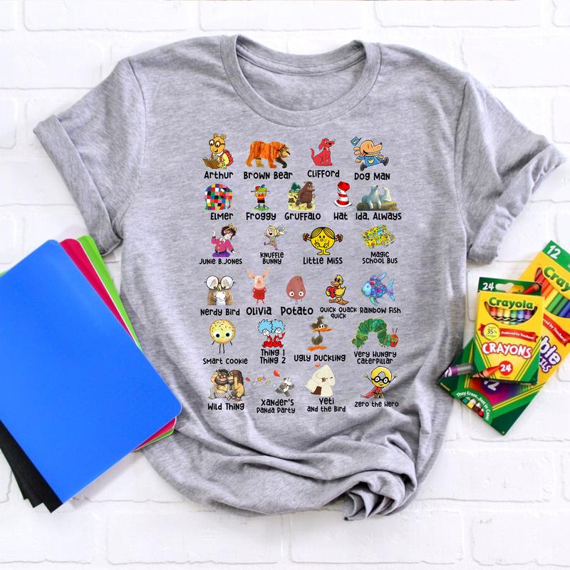 ABC Children's Book Teacher Vintage T-Shirt, Kindergarten Teacher Shirt, Alphabet Shirt, Funny Alphabet Shirt, Teacher Shirt, Animals Alphabet T-Shirt