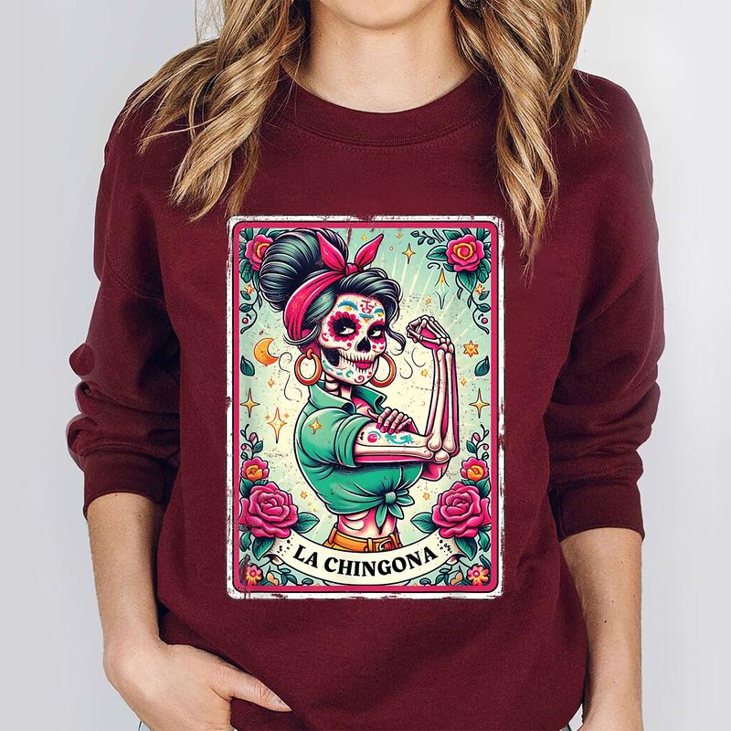 La Chingona Tarot Card Funny Spanish Slang Boss Latina Power T-Shirt