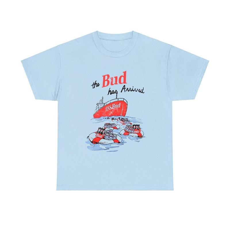 Budweiser 90s Ship T Shirt Shirt, Chic Comfort, Graphic Designs Menswear Top