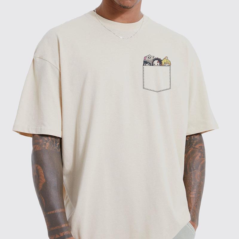 Tanjiro Inosuke Zenitsu in Pocket funny T-shirt,  Demon Slayer Shirt, Kimetsu no Yaiba  Anime sweatshirt hoodie, Anime lover t-shirt, Demon Slayers To