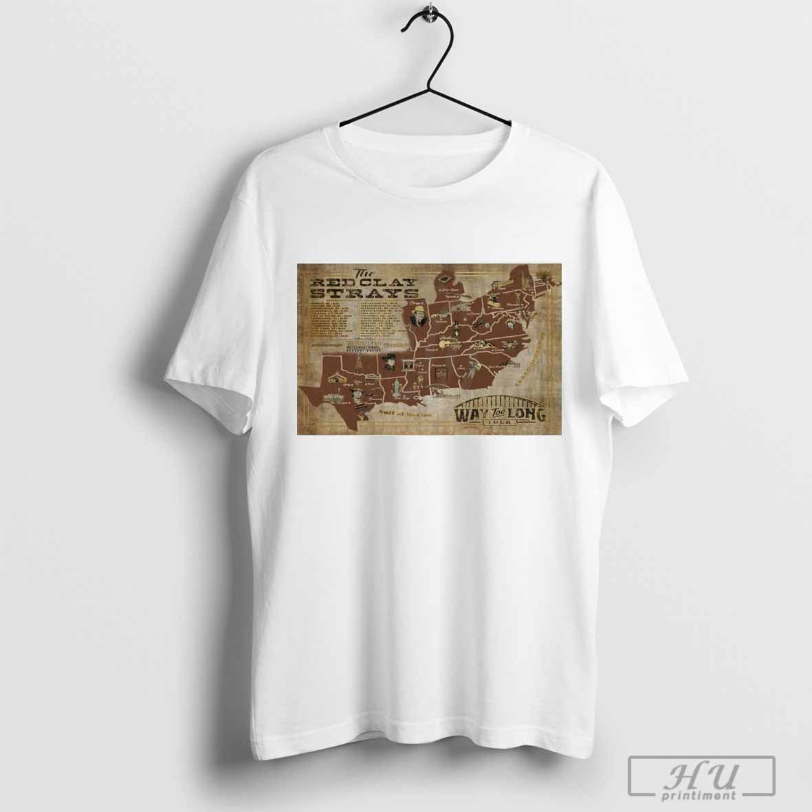 Poster The Red Clay Strays Way Too Long 2024 Show Vintage t-shirt