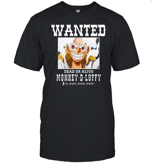 Funnyahhtees Wanted Dead Or Alive Monkey-D-Luffy Shirt