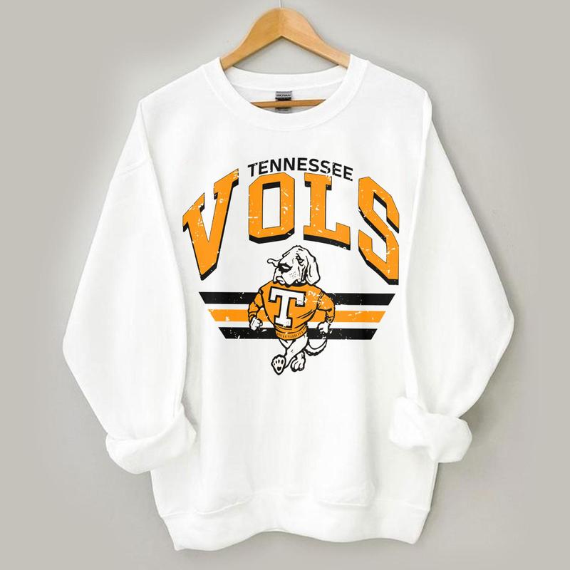 6. Tennessee Volunteers Vintage NCAA Sportswear, Graphic Basketball and Baseball Shirt, Classic Hoodie for Men and Women