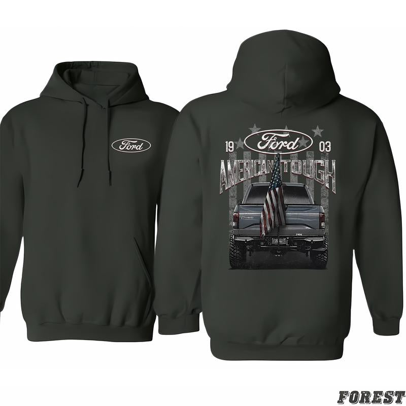 Ford - F150 American Tough Hoodie, Limited Edition Prints, Find Your Unique Style, Colors Galore, All-gender Fits, Menswear Unisex, Classic Cotton