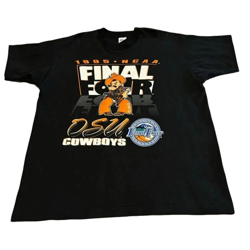 Vintage Salem Oklahoma State 1995 Final Four Tee Classic Cotton Menswear Top