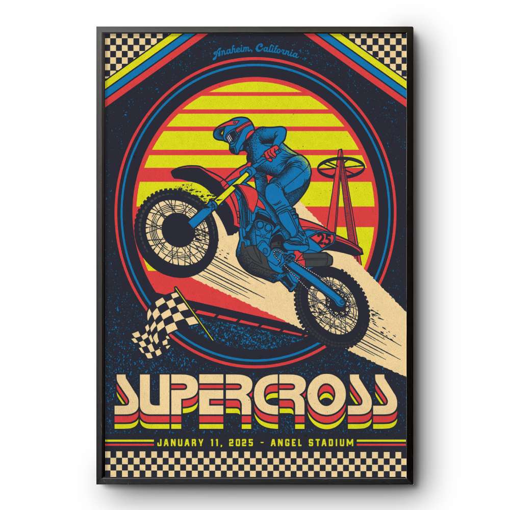 Jan 11, 2025 Supercross Live Anaheim, CA Angel Stadium Poster
