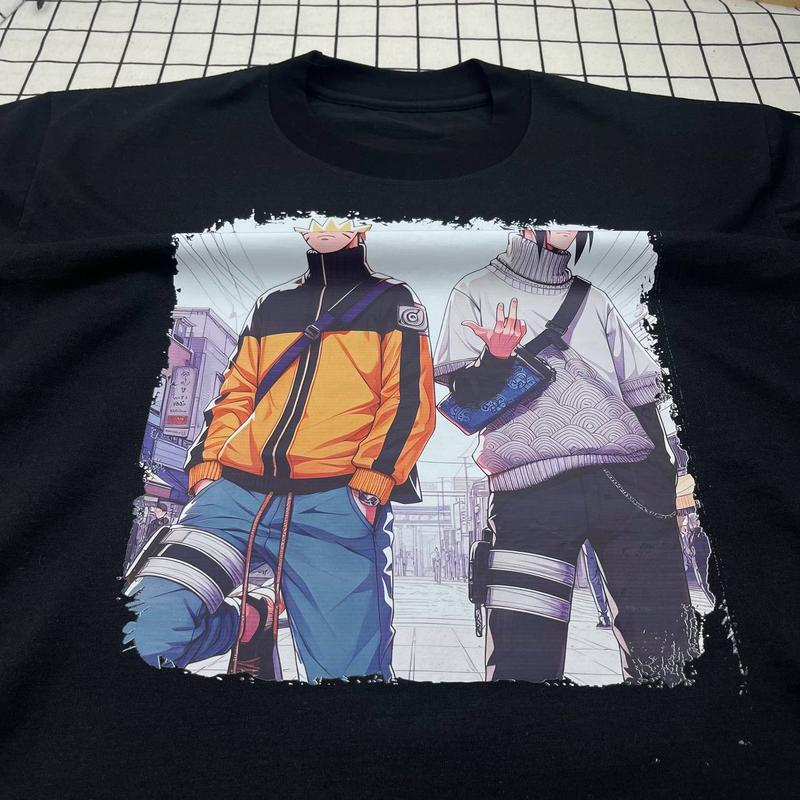 Narut0 and Sasuuke Shirt, Animee Shirt Sweatshirt Hoodie Unisex Cotton Comfort