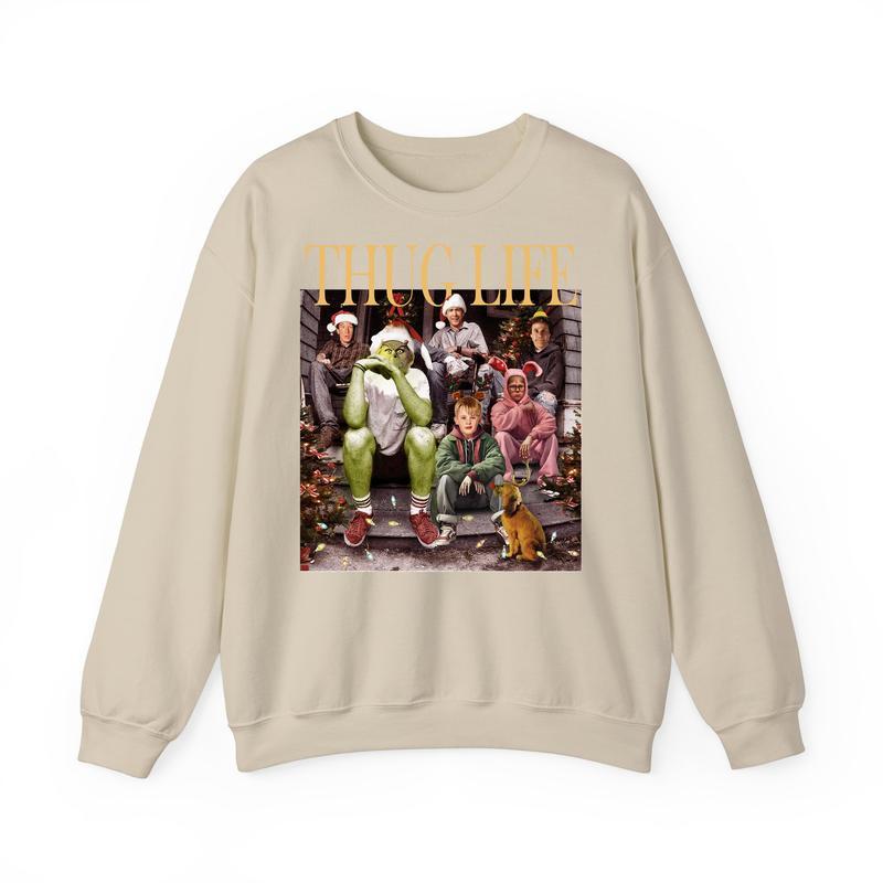 Christmas Thug Life Sweatshirt, Ugly Christmas Sweatshirt, Funny Christmas Shirt, Home Alone Shirt, Ghost Malone Shirt