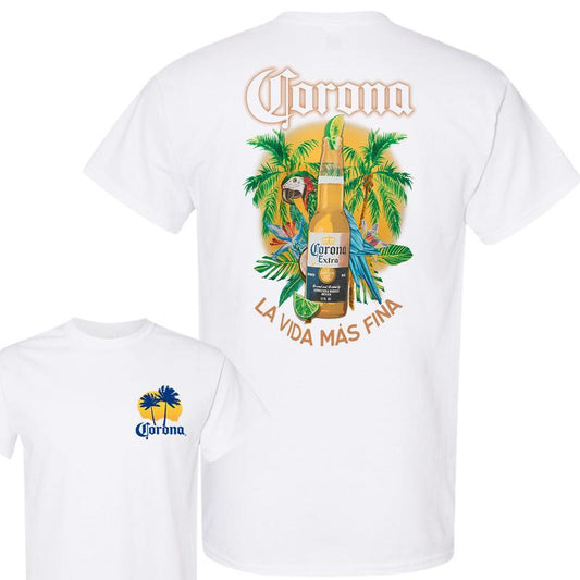 Corona Extra Beer, Corona Extra Bottle 2 sides T-Shirt, For Men, For Women,  Casual Graphic Round Neck T-shirt for Summer, Fashion Men's Top for Daily Wear