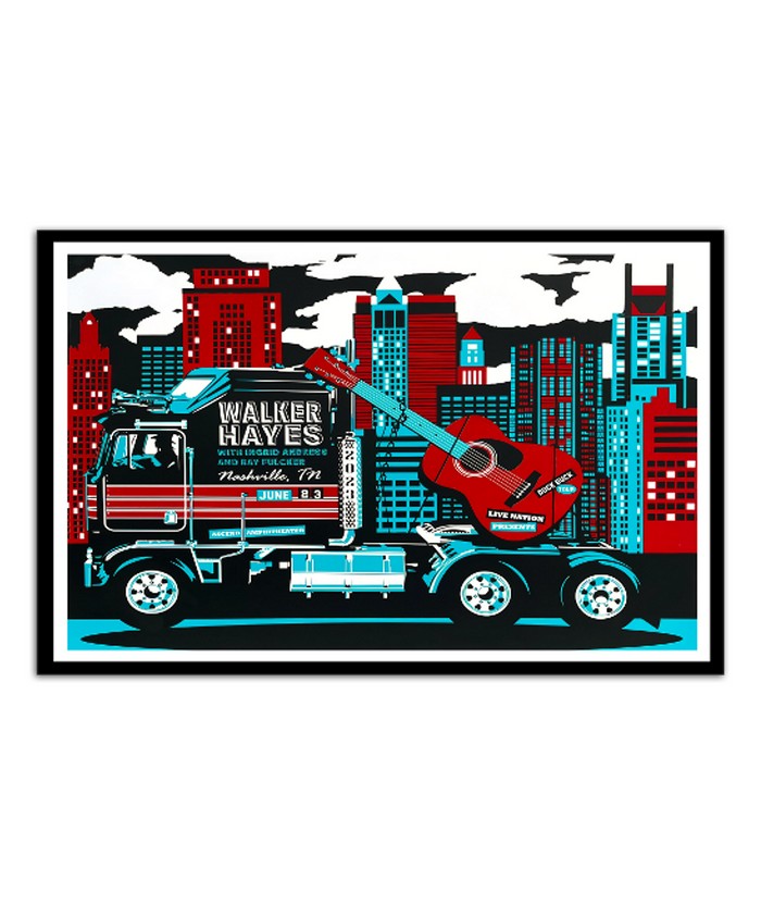 Poster Walker Hayes 06 23 2023 Ascend Amphitheater Nashville TN Duck Buck Tour