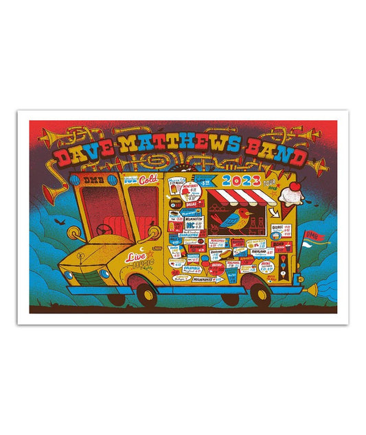 Dave Matthews Band Tour 2023 Live Music Poster