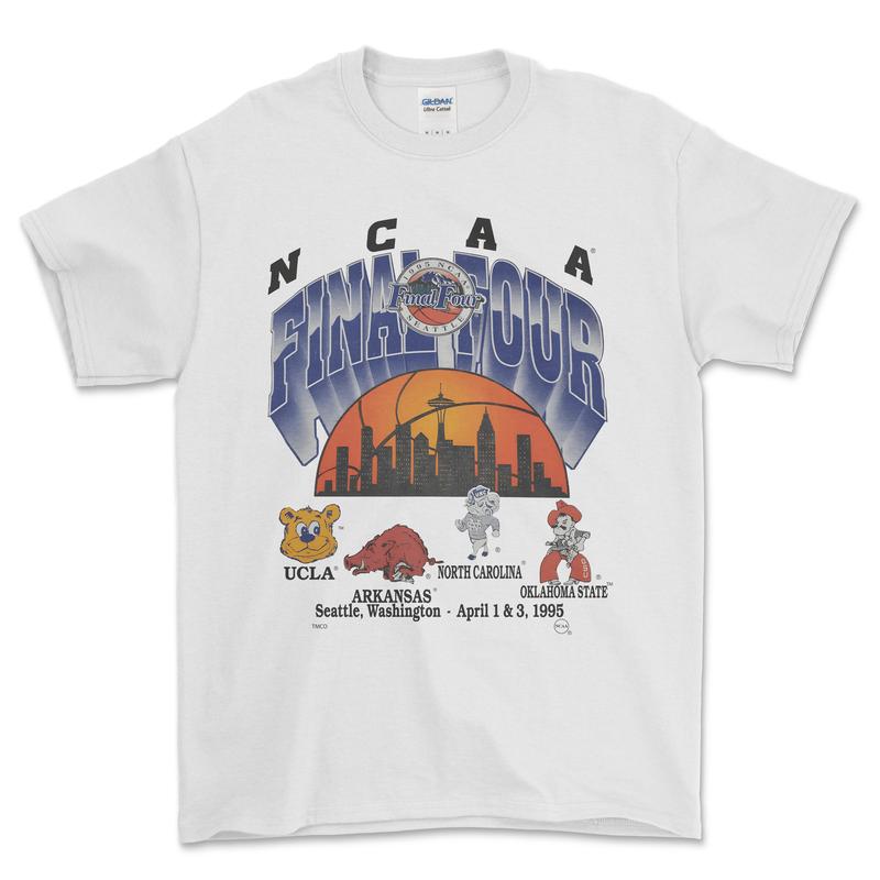 1995 NCAA Final Four T-Shirt, graphic vintage sports tees for men